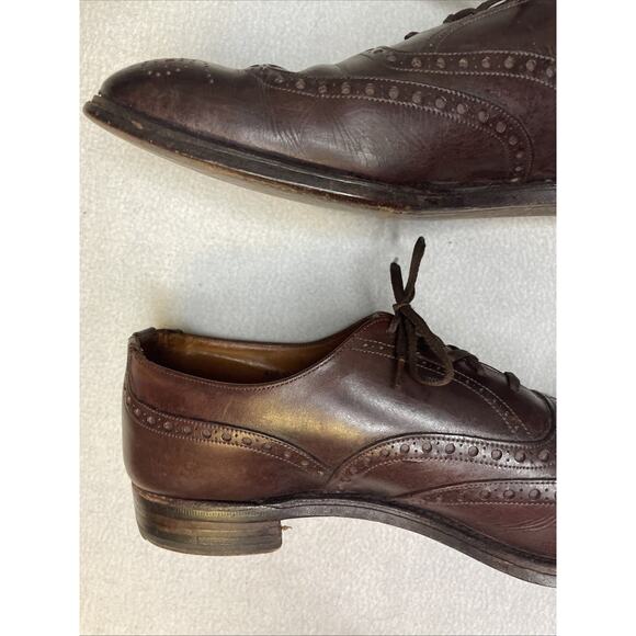 Vtg Brooks Brothers Devon England Men\'s Wingtip Dress Shoes Brown Leather 11.5 main image 16